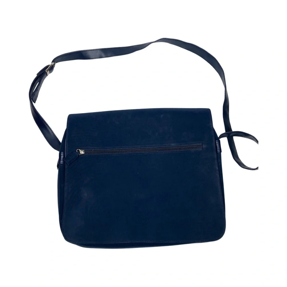 Crossbody Messenger Blue Bag Lap Top School Office Adjustable Strap Multi Pocket
